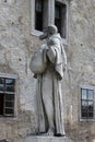 Statue of a franciscan monk