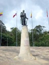 The statue of Francisco de Paula Santander at Puente de Boyaca, the site of the famous Battle of Boyaca