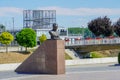 :Statue of Franjo Tudman erected in the center of Vukovar. Franjo Tudjman was 1st president of Croatia