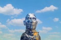 Statue of Franz Kafka, the latest work by artist David Cerny in Prague, Czcech