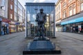 Statue of Fred Dibnah Bolton town centre Lancashire July 2020