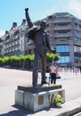 Statue of Freddie Mercury, singer of QUEEN in Montreux, Switzerland