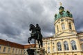 Statue of Frederick the Great in front of Schloss Charlottenburg palace in Berlin, Germany Royalty Free Stock Photo