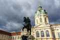 Statue of Frederick the Great in front of Schloss Charlottenburg palace in Berlin, Germany Royalty Free Stock Photo