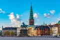 Statue of Frederik VII in front of Christiansborg palace at Copenhagen, Denmark