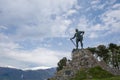 Statue of Fridtjof by Max Unger, erected in 1913 in Vangsnes, Vi Royalty Free Stock Photo