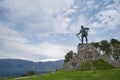 Statue of Fridtjof by Max Unger, erected in 1913 in Vangsnes Royalty Free Stock Photo