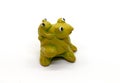 Statue of frog on a white background