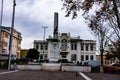 Statue in fromt of rectorate building