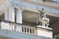 Statue in front of a Achillion palace Royalty Free Stock Photo