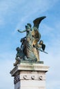 Statue front Altare della Patria in Rome Italy Royalty Free Stock Photo