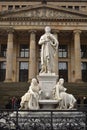 Statue in front of the Berlin Konzerthaus in Mitte on a cloudy day Berlin Germany Royalty Free Stock Photo