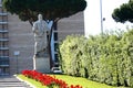 Statue in front of a building. Royalty Free Stock Photo