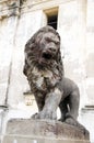 Statue in front of cathedral leon nicaragua Royalty Free Stock Photo