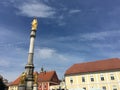 Statue in front of Cathedral of Zagreb