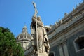 Statue in front of the Church of the Badia di Sant`Agata in Catania. Italy Royalty Free Stock Photo