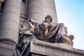 Statue at front exterior of the Alexander Hamilton U.S. Custom House, National Museum of the American Indian, New York, USA Royalty Free Stock Photo