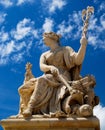 Palace of Versailles France Statue with Staff of Caduceus Royalty Free Stock Photo