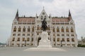 Statue in front of Parliament Building, Budapest, Hungary Royalty Free Stock Photo