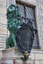 Statue in front of Preysing palais in Munich, Germany Royalty Free Stock Photo