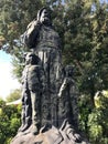 A statue of in front of Saint Nicholas Church in Demre, Antalya - Myra - Christian Royalty Free Stock Photo