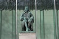 Statue in front of the Supreme Court of the Netherlands of a lawyer from the past named simon van leeuwen Royalty Free Stock Photo