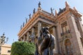 Statue in front of teatro Juarez in Guanajuato city,Mexico