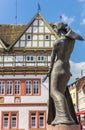Statue in front of the town hall of Blomberg Royalty Free Stock Photo