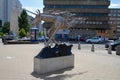 Poland, Statue of a galloping unicorn from the City of Lodz