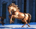 Statue of a galopping horse