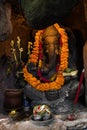 The statue of Ganesha is the god of wisdom in Hinduism Royalty Free Stock Photo