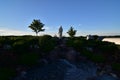 A statue and garden fountain in the 1855 st mary cemetery near pine bluff wi