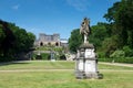 Statue and garden in front of Orangery Palace