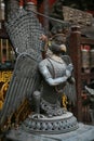 The Statue Of Garuda.  Rudra Varna Mahavihar, unique golden buddhist temple in Lalitpur, Patan. World heritage site. Tibetan buddh Royalty Free Stock Photo