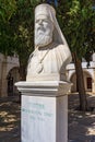 Statue of Gavriil, the Metropolitan Bishop of Tinos island in Cyclades, Greece