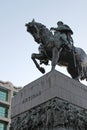 Statue of General Artigas in Independence Square Royalty Free Stock Photo