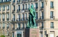 Statue of General Pierre Yrieix Daumesnil in front of the city hall of Vincennes, a town near Paris