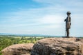 Statue of general Warren at Little Round Top on Gettysburg battlefielg Royalty Free Stock Photo