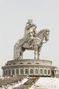 Statue of Genghis Khan statue with horse Royalty Free Stock Photo