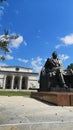 Statue of George Enescu, Bucharest Opera, Romania.