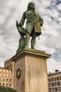 Statue of George Frideric Handel at Market Square in Old town of Halle, Germany Royalty Free Stock Photo