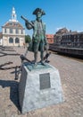 Statue of George Vancouver in King`s Lynn, Norfolk, England