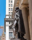 Statue of George Washington at Federal Hall in New York City Royalty Free Stock Photo