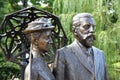 Monument to George and Cecile Armitstead with a chow chow dog Royalty Free Stock Photo