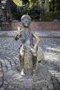 Statue of Georgian toastmaster called Tamada at Shardeni Street in Tbilisi