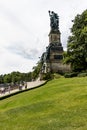 The Statue Germania, or The Niederwalddenkmal is a monument in the Niederwald Landscape Park. Near Rudesheim, Germany Royalty Free Stock Photo