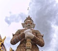 Statue of giant Yaksha demon guarding gates, Grand Palace, Bangkok, Thailand