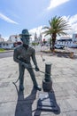 statue of Gilberto Mariano da Silva located in the parish of Madalena, Pico island in the Azores archipelago.