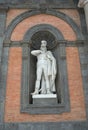 Statue of Gioacchino Murat on the facade of Royal Palace in Naples