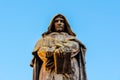 Statue of Giordano Bruno on Campo de Fiori, Rome, Italy Royalty Free Stock Photo